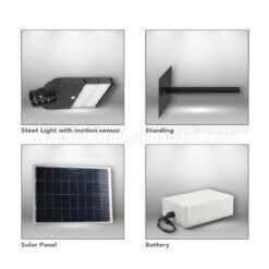 โคมไฟถนนโซล่าเซลล์ LED 60W Dual-G (เดย์ไลท์) EVE