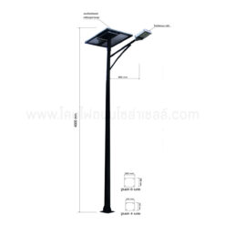 โคมไฟถนนโซล่าเซลล์ 30W GK-B W.L. lighting