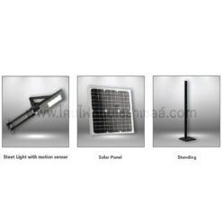 โคมไฟถนนโซล่าเซลล์ 40W Dual-E (วอร์มไวท์) EVE