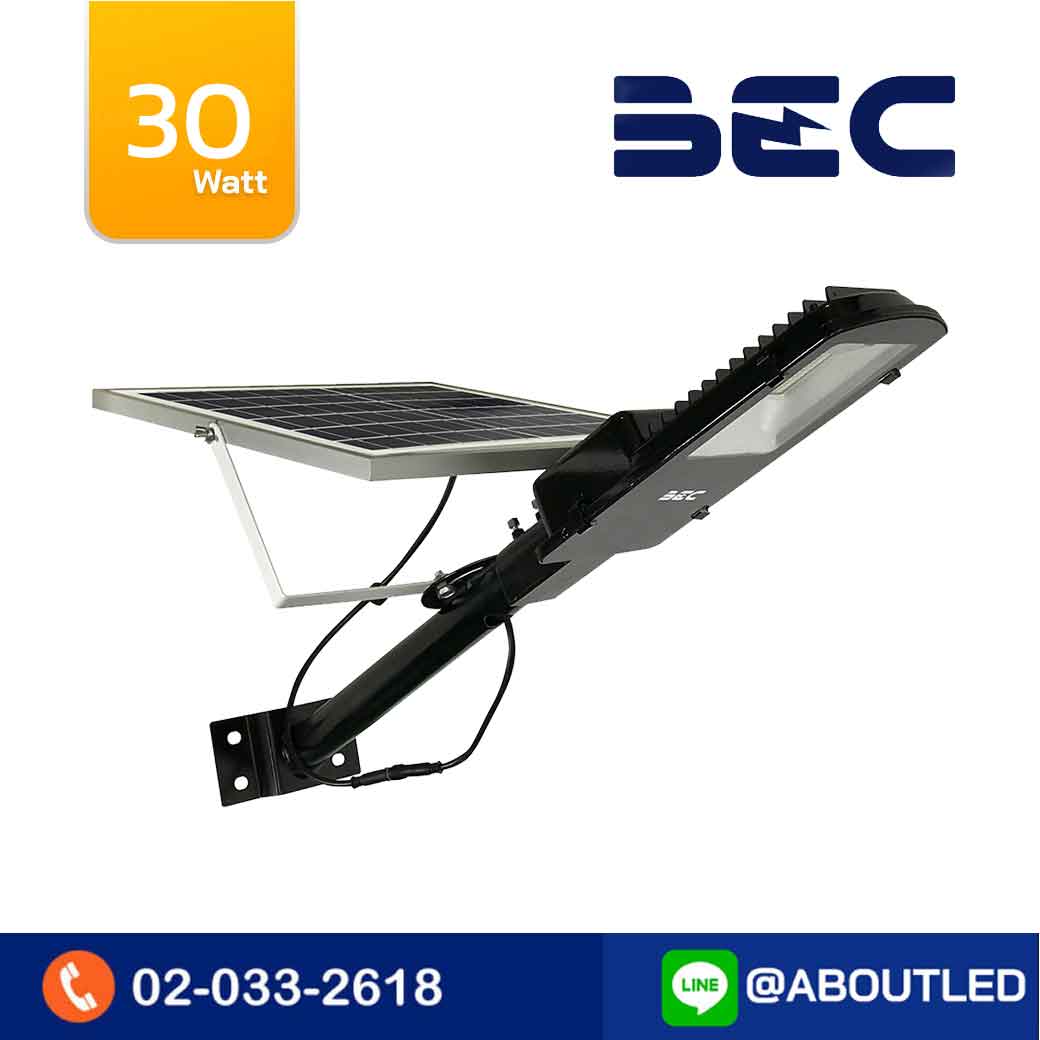 โคมไฟถนนโซล่าเซลล์ LED 30W BEC PASO