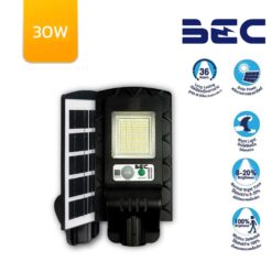 โคมไฟถนนโซล่าร์เซลล์ LED BEC MADRID (มาดริด) 30W