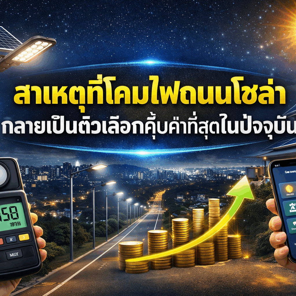 ถ้าคุณกำลังลำบากกับค่าไฟแพง ลองโคมไฟถนนโซล่าตัวท็อปปีนี้